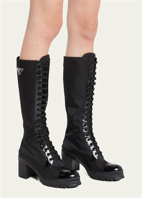 prada boots 2018|Prada lace up combat boots.